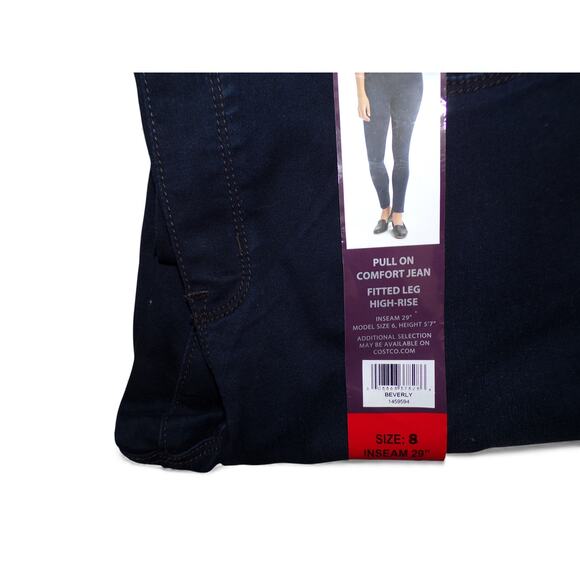 Gloria Vanderbilt Pull On Stretch Comfort Jean High Rise Size 8 Inseam 29" - Picture 2 of 3